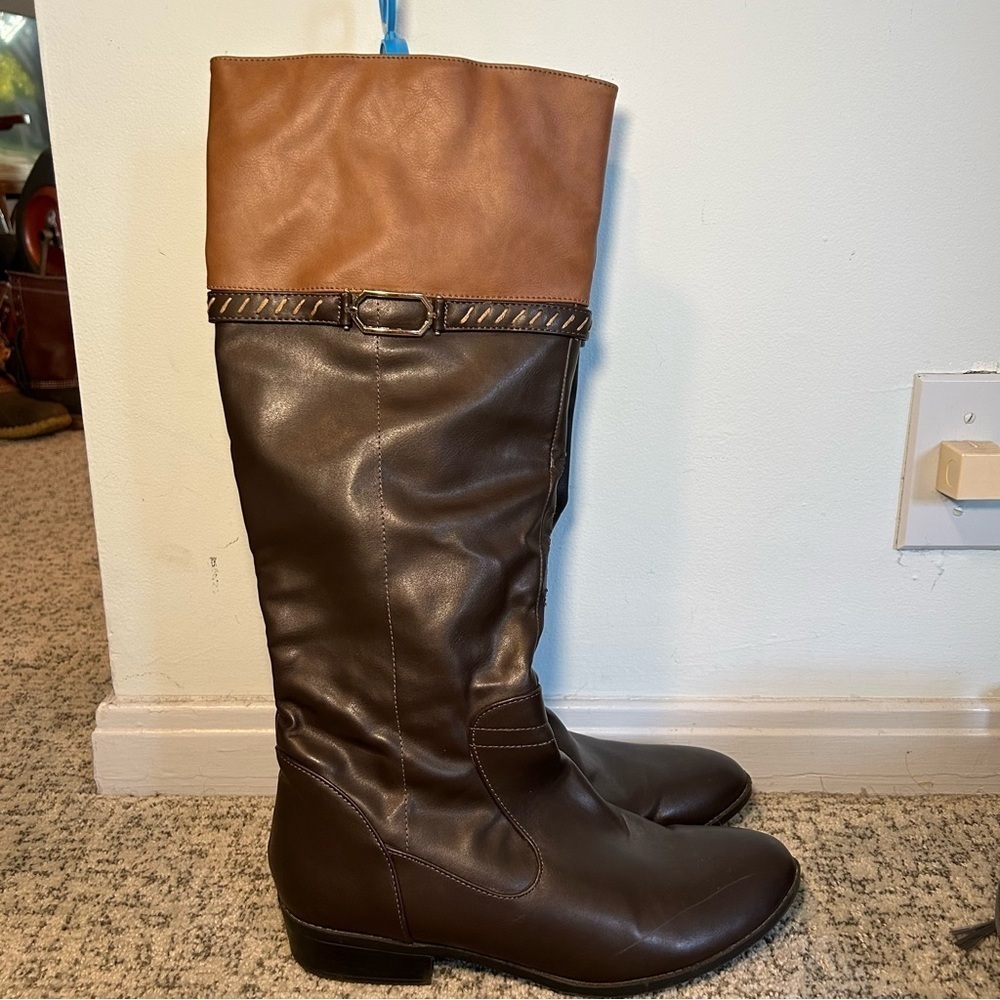 Cushion Walk by Avon Brown Knee High Boots Size 10